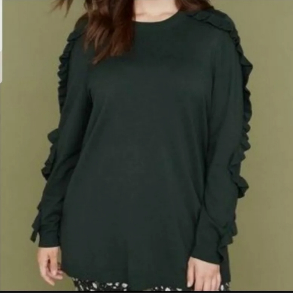 Lane Bryant Ruffle Detail Pullover Sweater